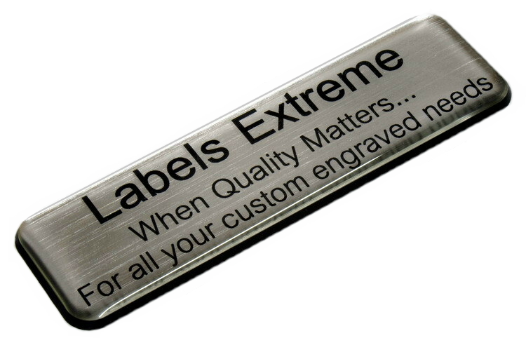 Three Line Domed Name Tag with Magnet